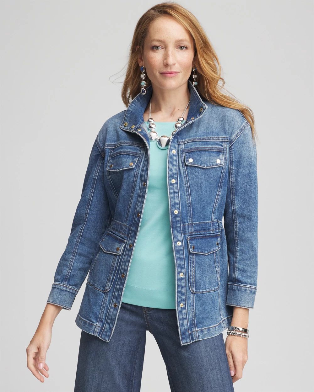 ⭐︎chiili Denim Jacket Denim Utility Jacket | Chico's